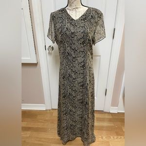 Vintage 100% Silk Allison Taylor Dress